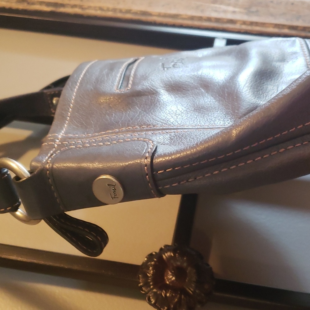 Fossil blue leather small bag - Picture 3 of 8
